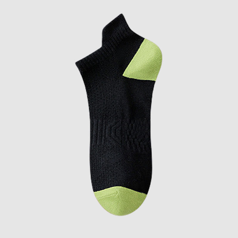 Cotton Sweat-wicking Mesh Breathable Ankle Compression Socks(5 Pairs) - Black - EU40-44(US7-10) - image 4