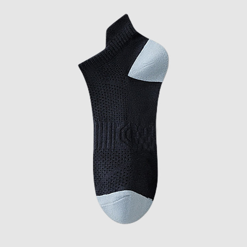 Cotton Sweat-wicking Mesh Breathable Ankle Compression Socks(5 Pairs) - Dark Grey - EU40-44(US7-10) - image 5