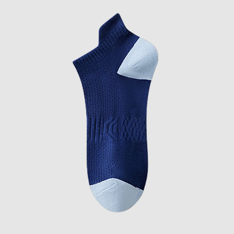 Cotton Sweat-wicking Mesh Breathable Ankle Compression Socks(5 Pairs) - Navy Blue - EU40-44(US7-10) - image 7