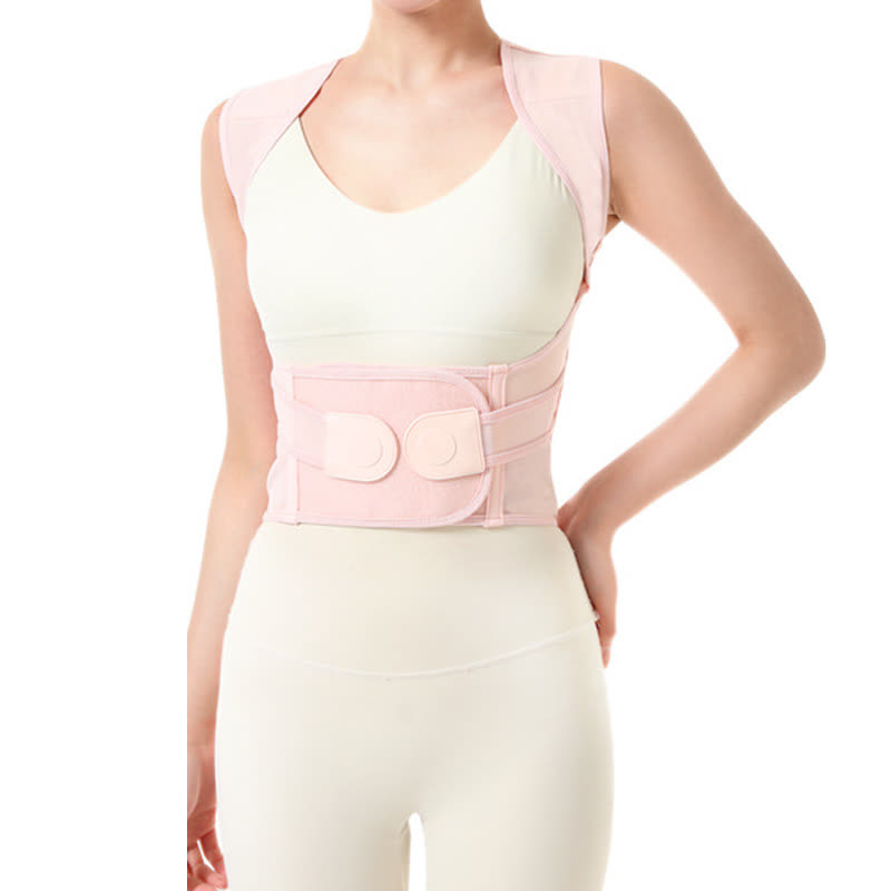 Breathable elastic Posture Corrector Shoulder Brace - Pink - 3XL - image 5