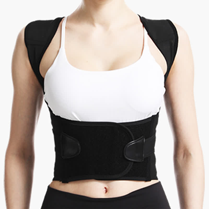 Breathable elastic Posture Corrector Shoulder Brace - Black - 6XL - image 1