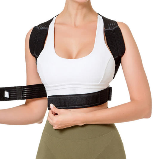 Solid Color Simple Posture Corrector - Black - XL - image 0