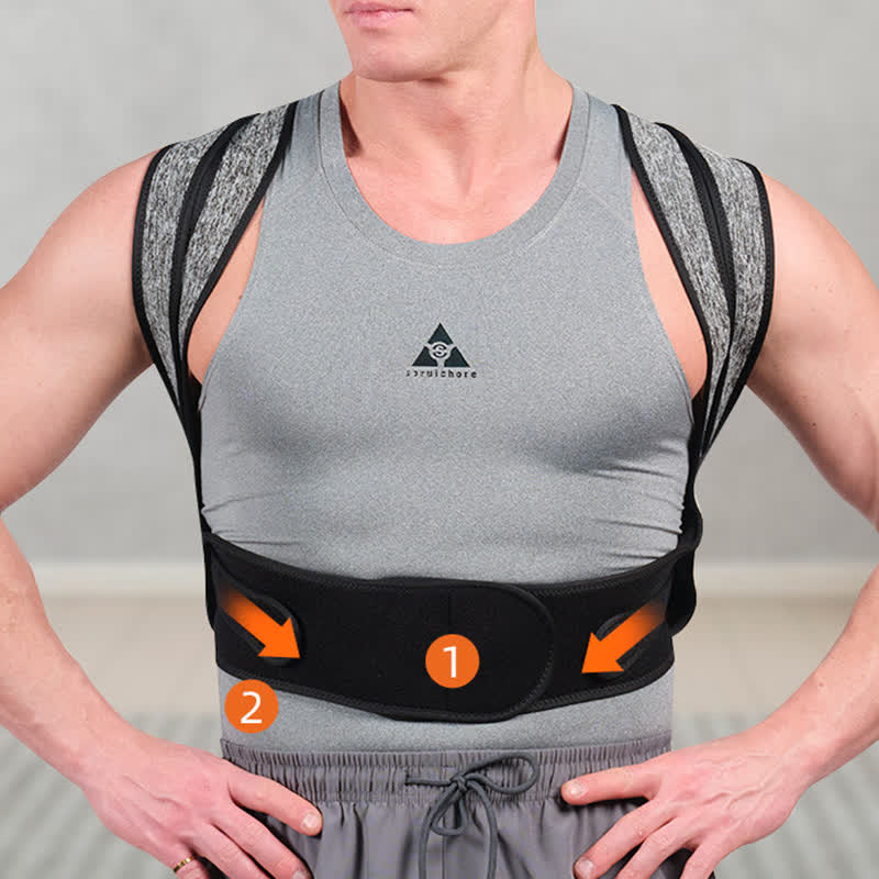 Grey Black Back Posture Corrector - image 2