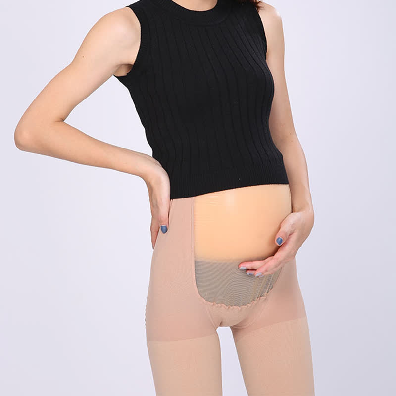 High Waist Open-toe Compression Tights Pantyhose(20-30mmHg) - image 4