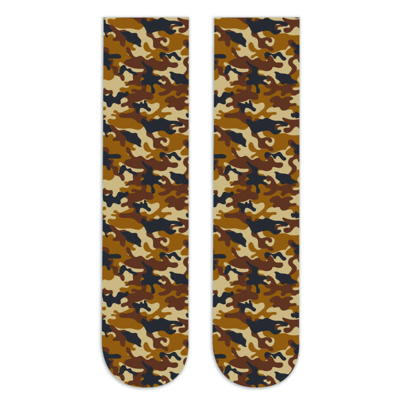 Wild Leopard Camouflage Print Knee High Socks(5 Pairs) - H - EU36-42(US3-8.5) - image 17