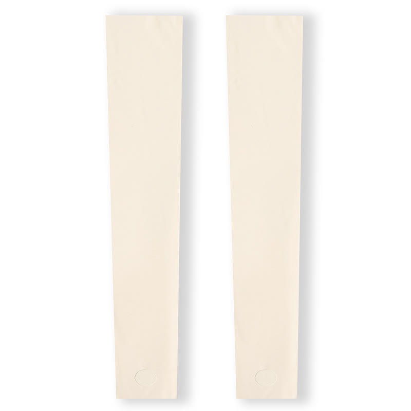 Solid Color Stirrup  Breathable Non-slip Thigh Sleeves - Beige - XL - image 6