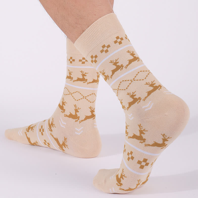 Christmas Elk Tree Quarter Socks(3 Pairs) - image 10