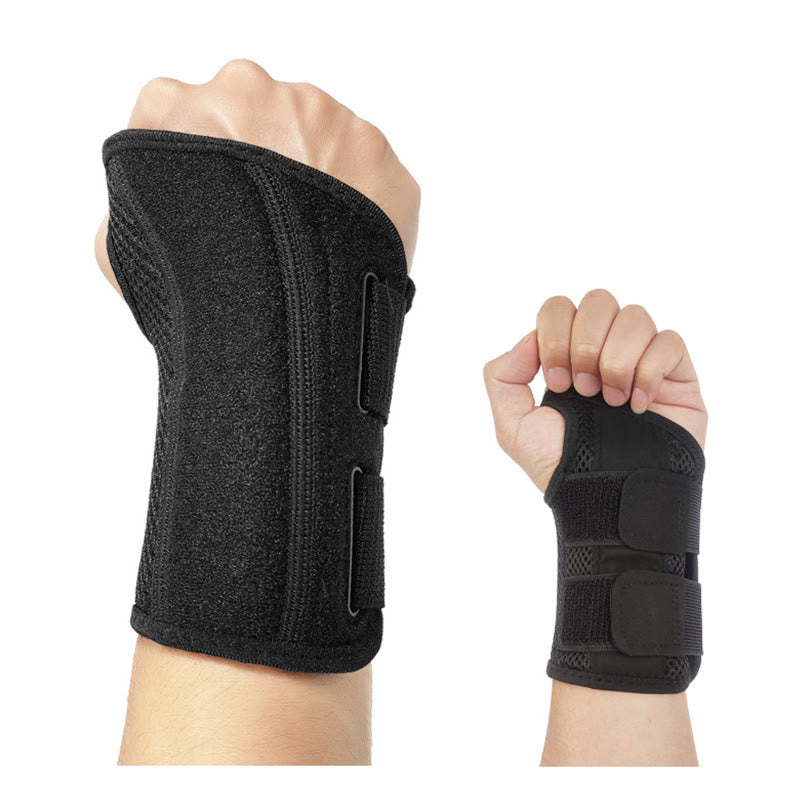 Solid Color Breathable Compression Wrist Brace - Black - L/XL - image 3