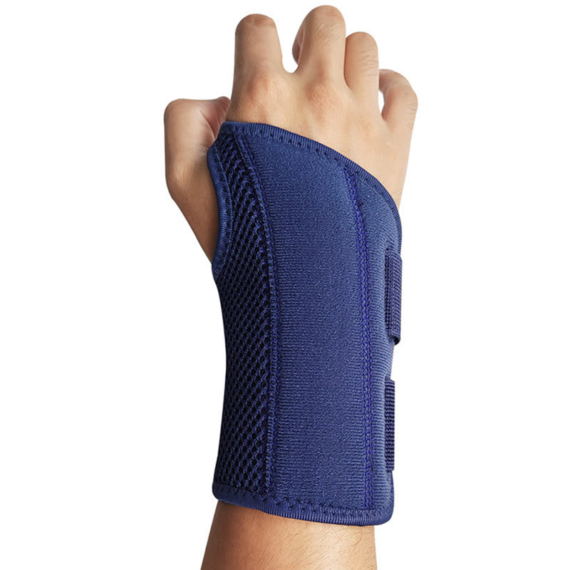 Solid Color Breathable Compression Wrist Brace - Navy Blue - L/XL - image 9