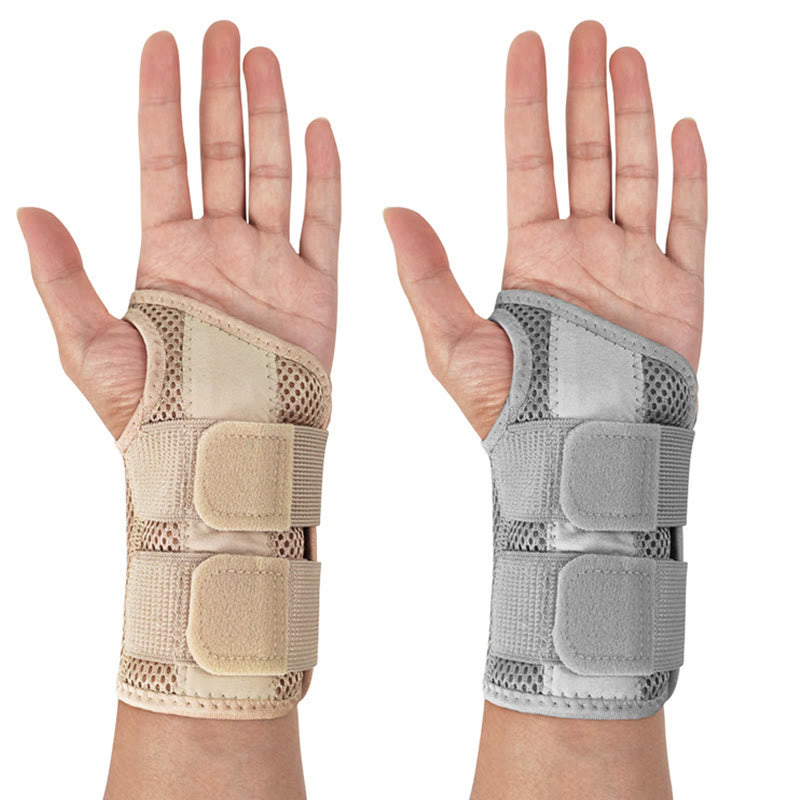 Solid Color Breathable Compression Wrist Brace - Nude - L/XL - image 1