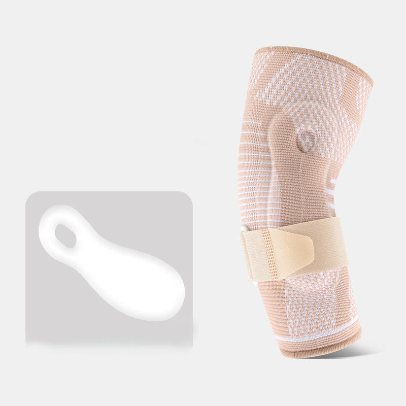 3D Knitted Silicone Elbow Sleeves - Nude - XL - image 10