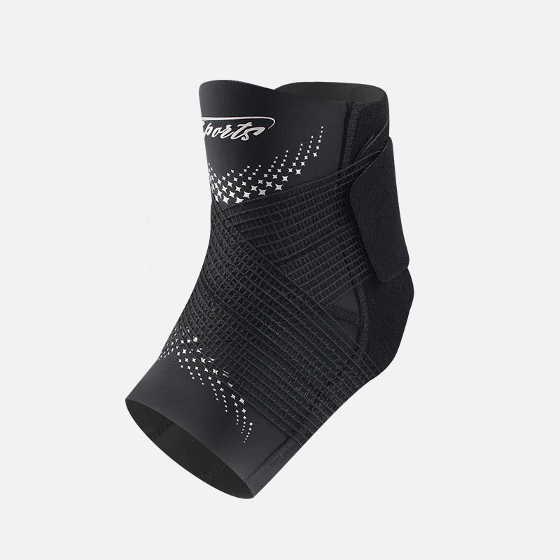 Adjustable Velcro Straps Ankle Support Braces - Black - XL - image 12