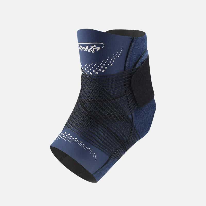 Adjustable Velcro Straps Ankle Support Braces - Navy Blue - XL - image 11