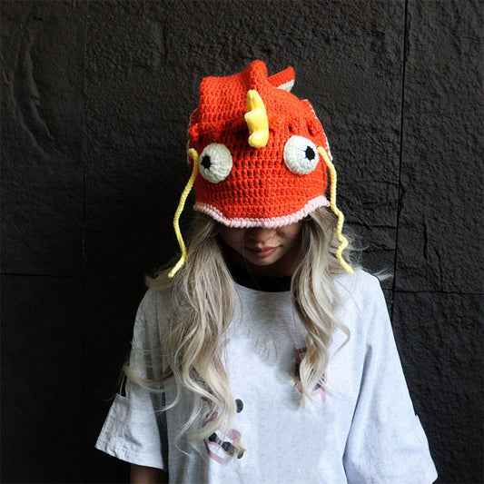 Plus Size Clownfish Beanie - Red - One Size - image 0