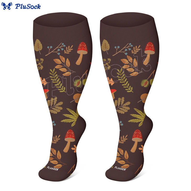 Plus Size Autumn Hedgehog Compression Socks(3 Pairs) - image 4