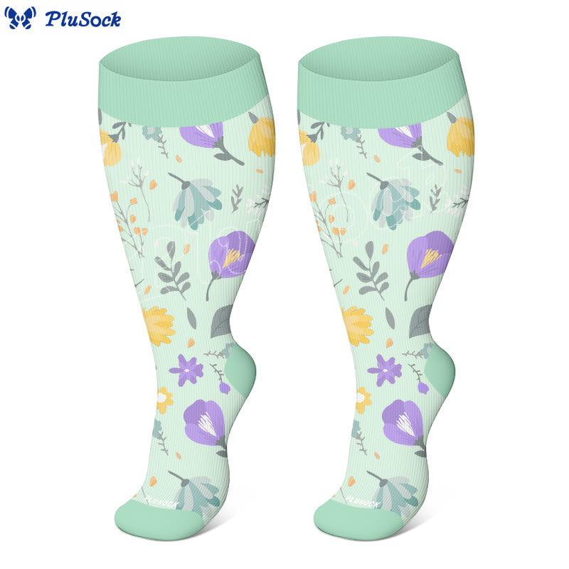 Plus Size Garden Poise Compression Socks(3 Pairs) - image 4