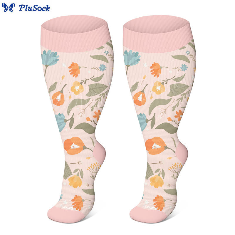 Plus Size Garden Poise Compression Socks(3 Pairs) - image 2