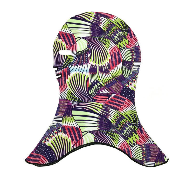 Animal Flower Patterns Sun Protection Facekini Mask - B - One Size - image 2