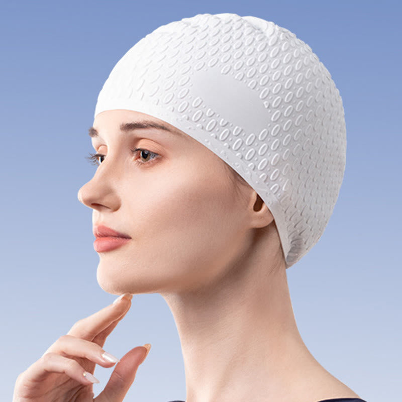 Solid Color Silicone Swim Cap - image 2