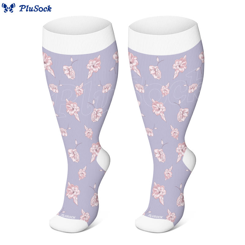 Plus Size Maple Leaf Butterfly Bear Compression Socks(3 Pairs) - image 8