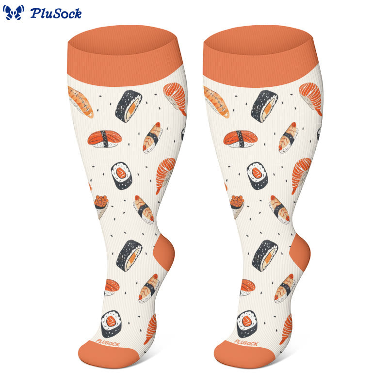 Plus Size Sushi Compression Socks(3 Pairs) - image 4