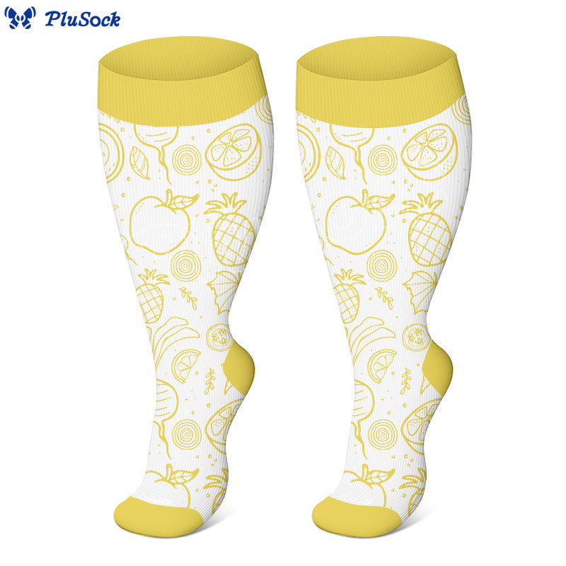 Plus Size Vegetable Series Compression Socks(3 Pairs) - image 3