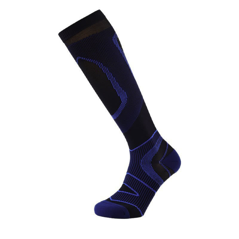 Sport Fitness Compression Socks(3 Pairs) - Navy Blue - L/XL - image 2