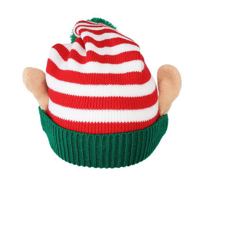 Red Green Stripes Beanie - image 0
