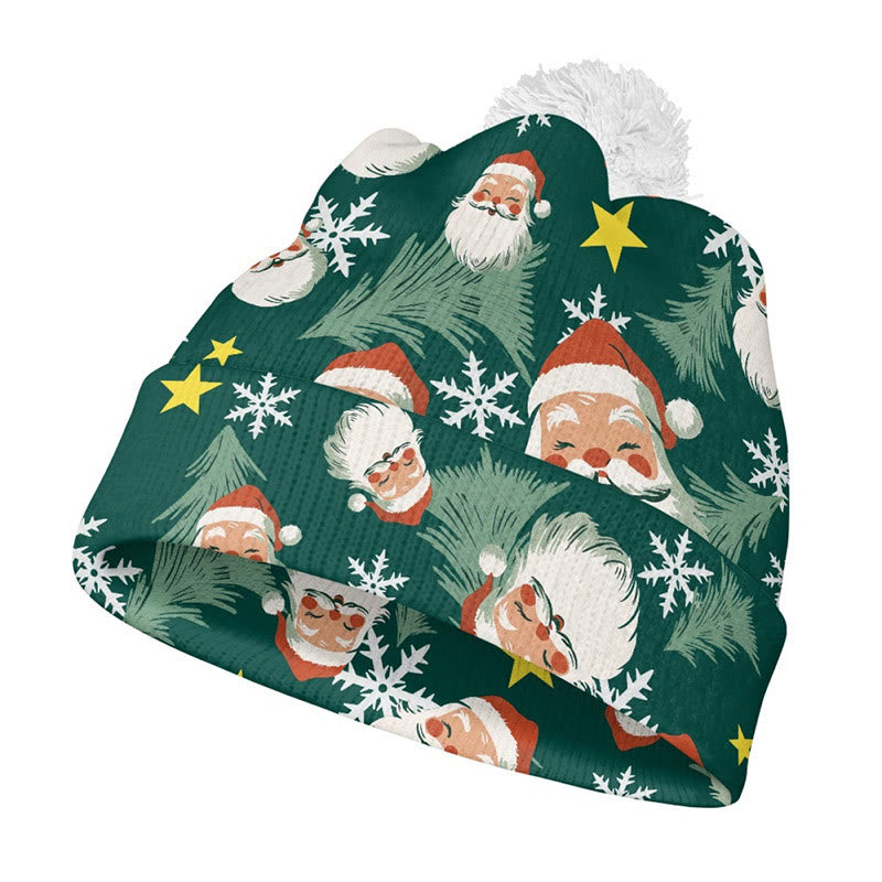 Gingerbread Man Christmas Tree Beanie - Green - One Size - image 4