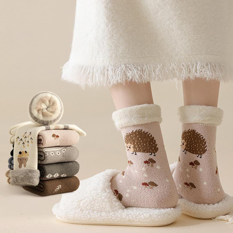 Plusock Cute Cartoon Quarter Socks(5 Pairs) - Multicolor - EU36-41(US3-7.5) - image 2