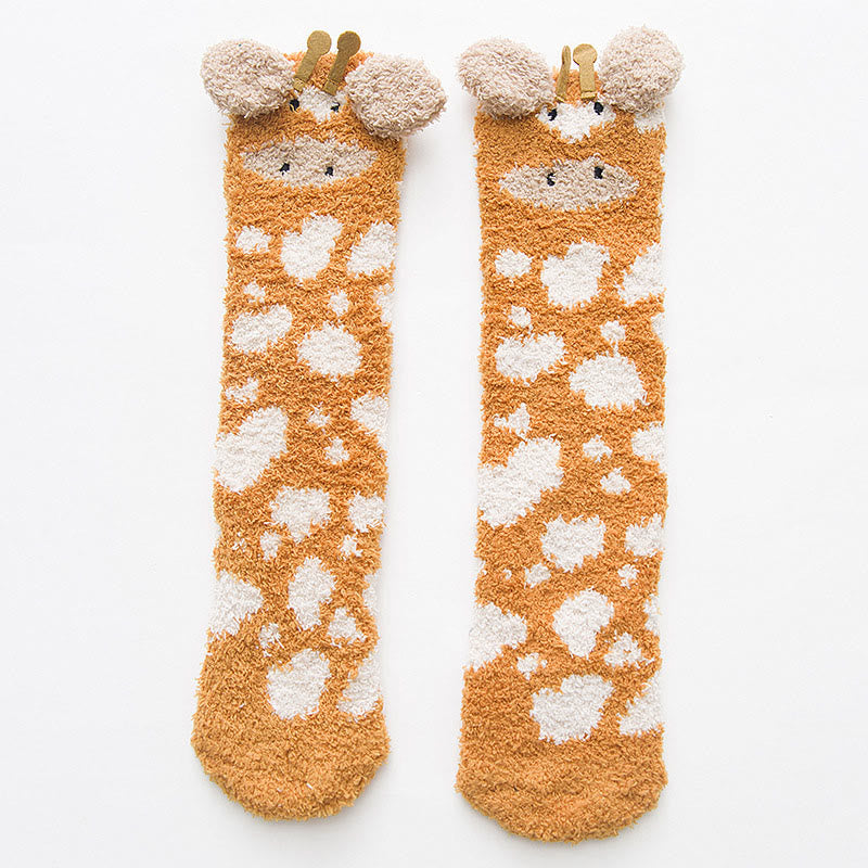 Plusock Cute Zoom Quarter Socks(2 Pairs) - Giraffe - EU36-40(US3-7) - image 12