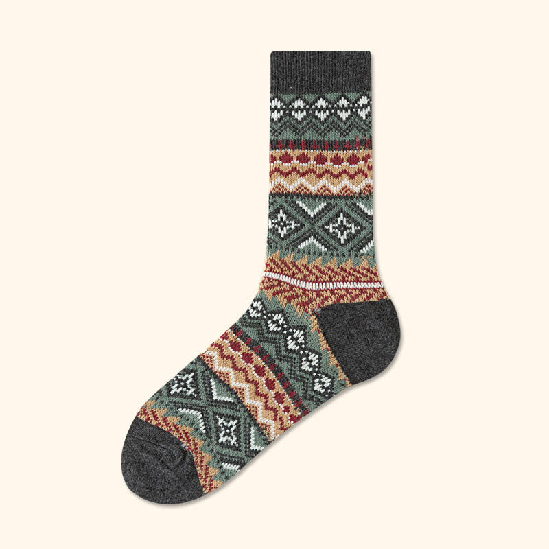Plusock Plus Size Diamond Stripes Quarter Socks(4 Pairs) - Grey - EU39-44(US6-10) - image 13