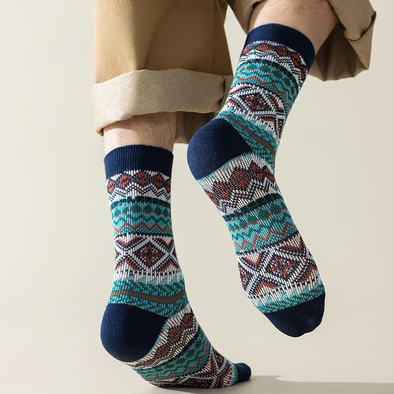 Plusock Plus Size Diamond Stripes Quarter Socks(4 Pairs) - image 5