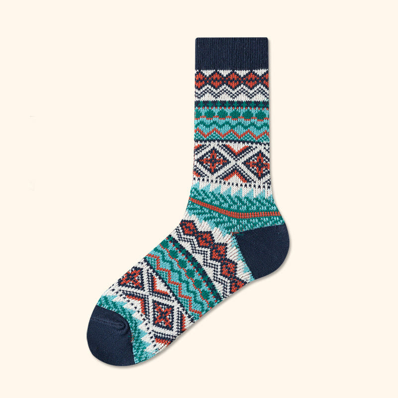 Plusock Plus Size Diamond Stripes Quarter Socks(4 Pairs) - Navy Blue - EU39-44(US6-10) - image 17