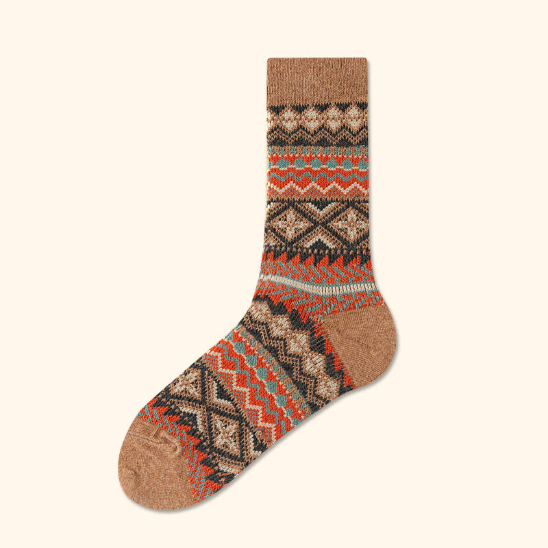 Plusock Plus Size Diamond Stripes Quarter Socks(4 Pairs) - Orange - EU39-44(US6-10) - image 14
