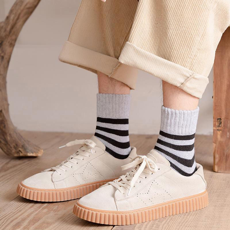 Plusock Plus Size Classic Stripes Quarter Socks(4 Pairs) - image 6