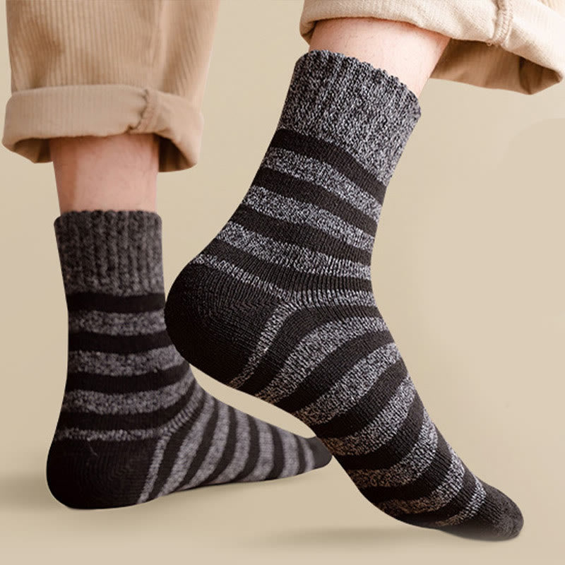 Plusock Plus Size Classic Stripes Quarter Socks(4 Pairs) - image 5