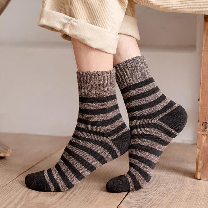 Plusock Plus Size Classic Stripes Quarter Socks(4 Pairs) - image 3
