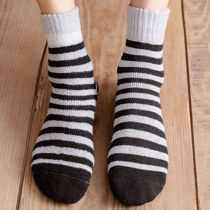 Plusock Plus Size Classic Stripes Quarter Socks(4 Pairs) - image 4