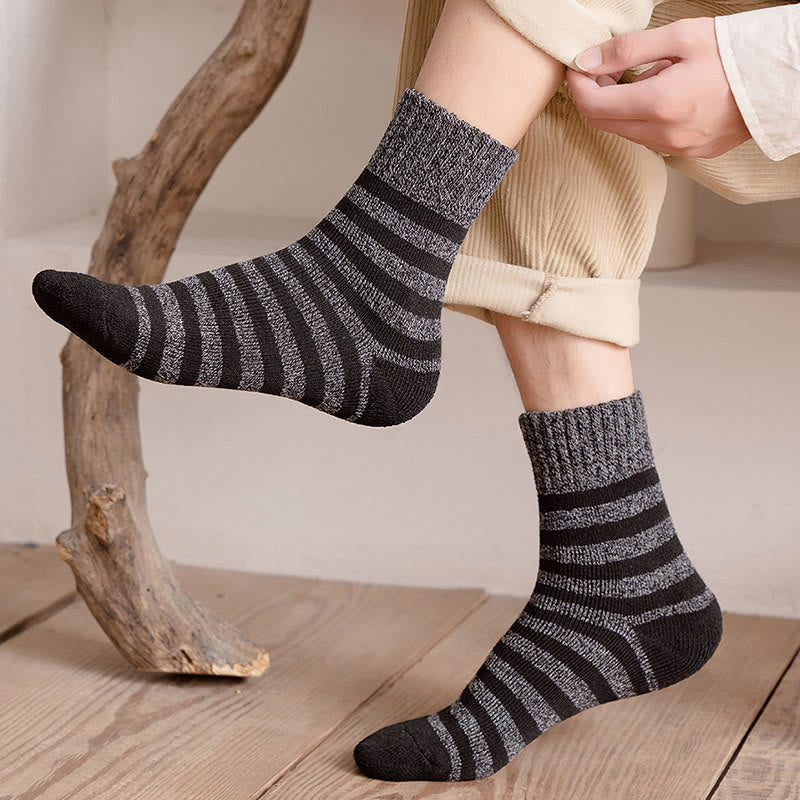 Plusock Plus Size Classic Stripes Quarter Socks(4 Pairs) - image 2