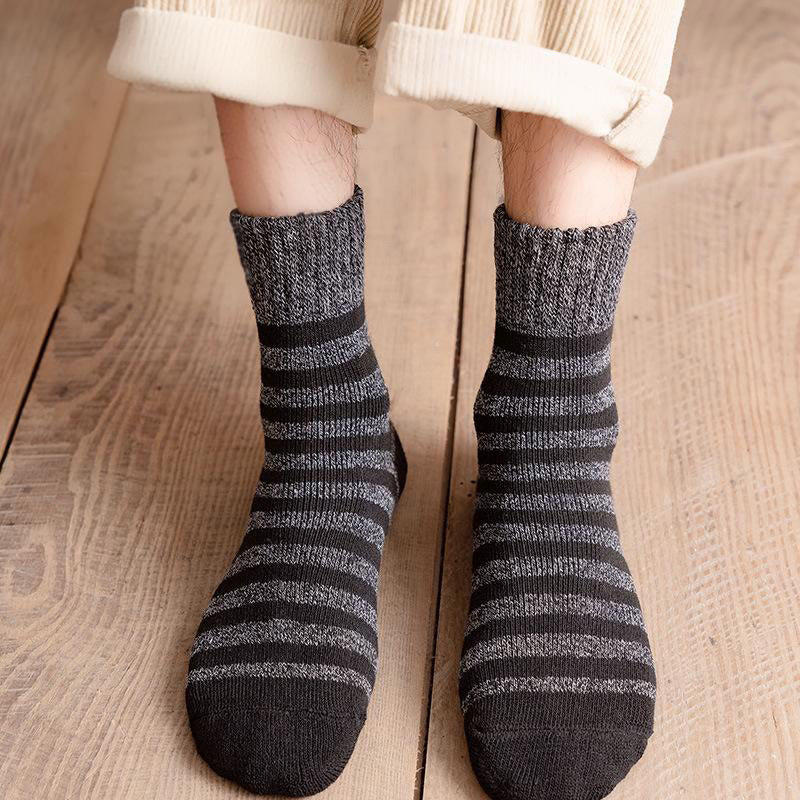 Plusock Plus Size Classic Stripes Quarter Socks(4 Pairs) - image 1