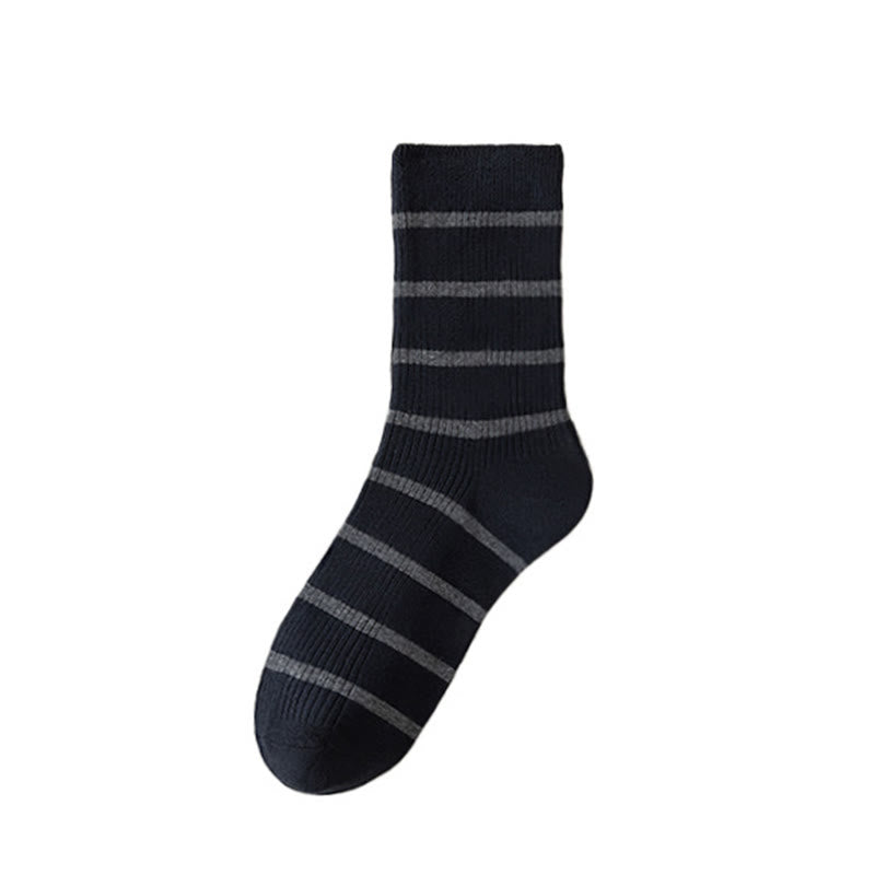Plusock Plus Size Soft Sweat Absorbent Quarter Socks(5 Pairs) - Navy Blue - EU39-44(US6-10) - image 10