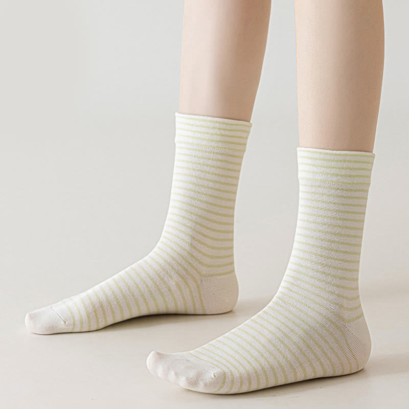 Plusock Pinstripe Cotton Quarter Socks(6 Pairs) - image 8