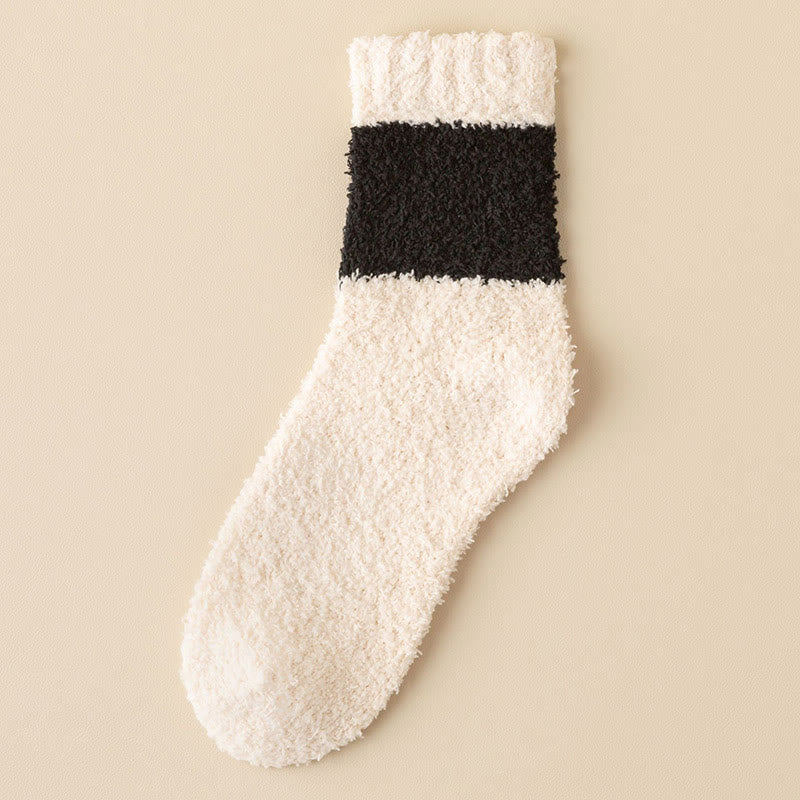 Plusock Plus Size Coral velvet Quarter Socks(6 Pairs) - Pink - EU39-44(US6-10) - image 4