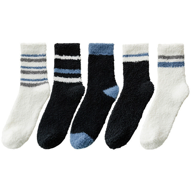 Plusock Plus Size Warm Sleeping Quarter Socks(5 Pairs) - Multicolor - EU40-46(US7-12) - image 14