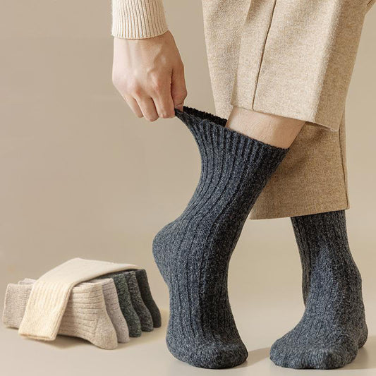 Plusock Plus Size Solid Color Cashmer Quarter Socks(6 Pairs) - image 0