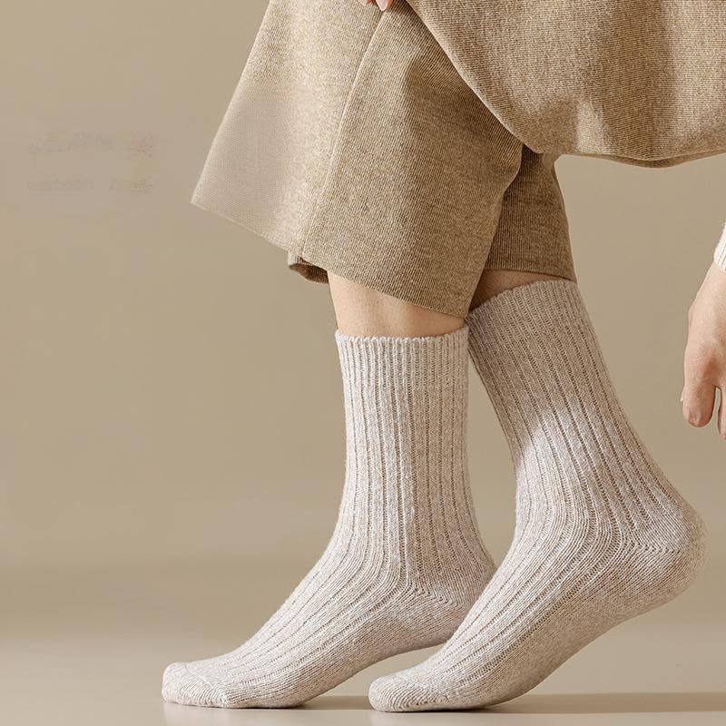 Plusock Plus Size Solid Color Cashmer Quarter Socks(6 Pairs) - image 2