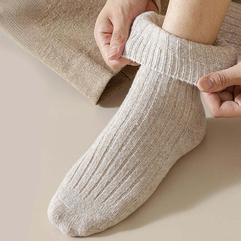 Plusock Plus Size Solid Color Cashmer Quarter Socks(6 Pairs) - image 6