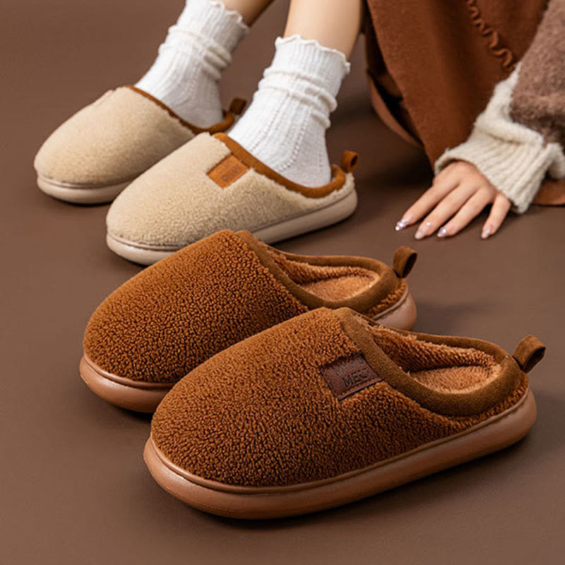 Plusock Plus Size Simple Plush Slippers - image 1