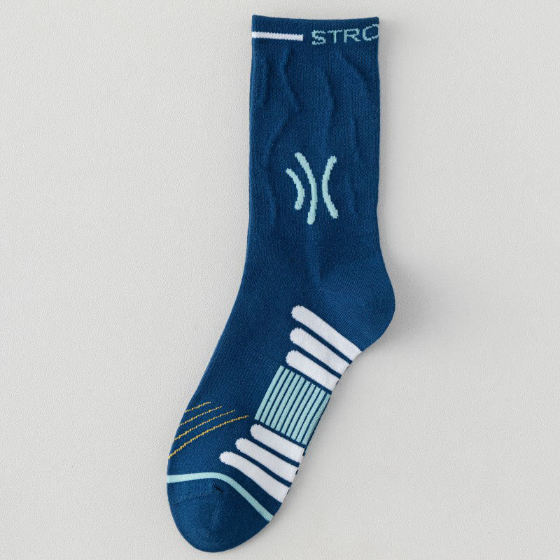 Plusock Plus Size Seamless Quarter Compression Socks(5 Pairs) - Navy Blue - EU39-45(US6-11) - image 12